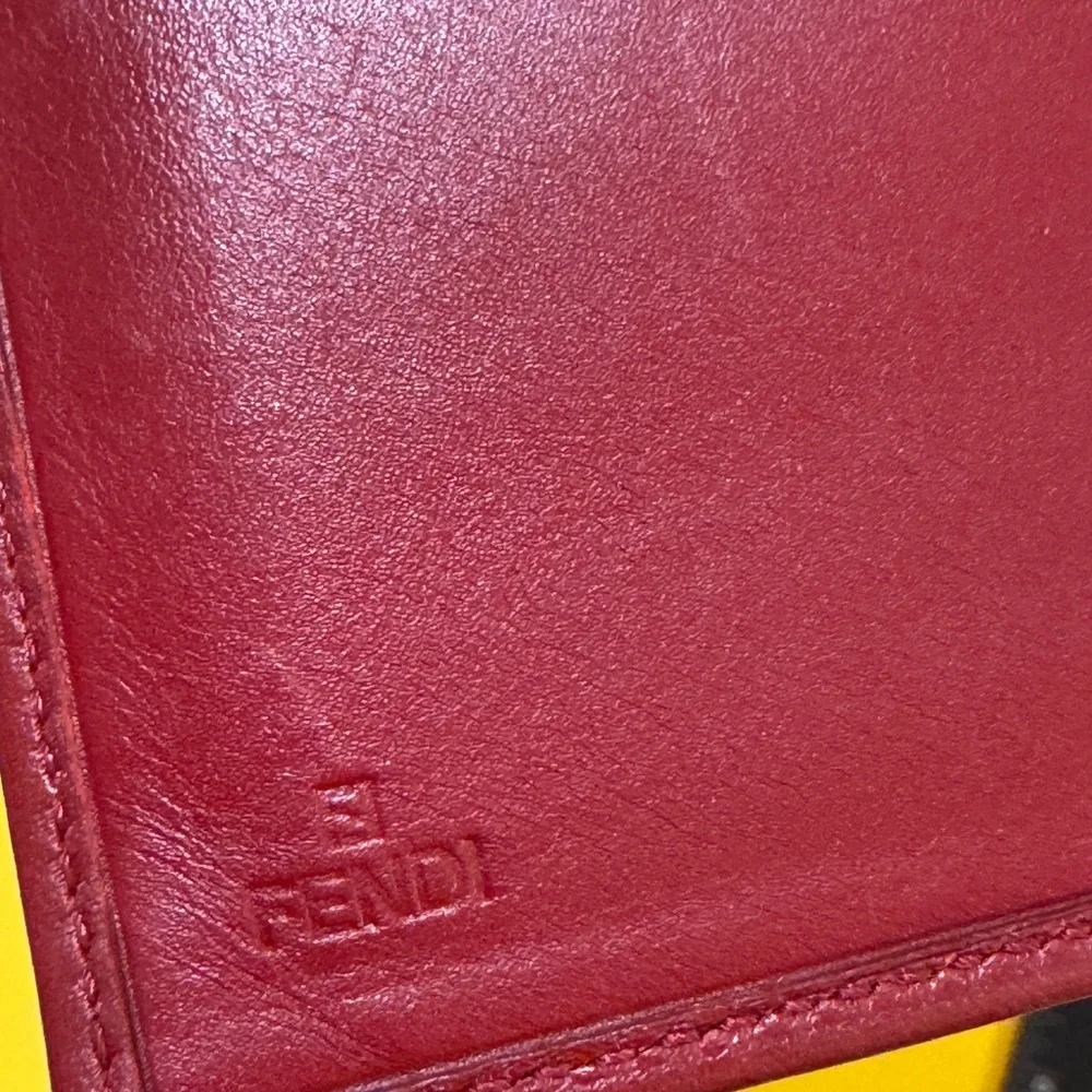 Fendi Red and Cream Monogram Wallet - Picture 4 of 13